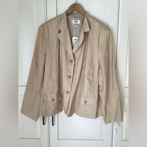NWT, Talbots Irish Linen Blazer, Size 20W